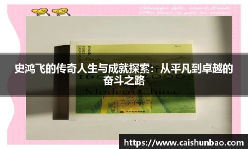 史鸿飞的传奇人生与成就探索：从平凡到卓越的奋斗之路