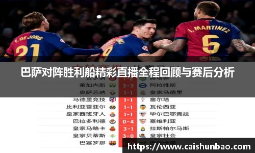 巴萨对阵胜利船精彩直播全程回顾与赛后分析